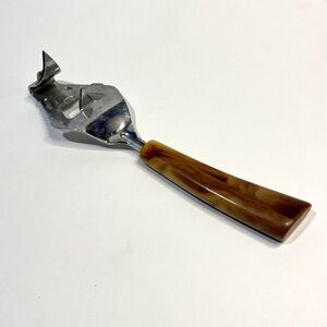 Vintage Bakelite Can Bottle Jar Opener Chocolate & Butterscotch Swirl Handle key